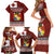 Tongan Culture Family Matching Short Sleeve Bodycon Dress and Hawaiian Shirt Ngatu Art Tattoo and Emblem of Tonga