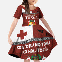 Tongan Culture Family Matching Tank Maxi Dress and Hawaiian Shirt Ngatu Art Tattoo and Emblem of Tonga