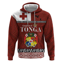 Tongan Culture Hoodie Ngatu Art Tattoo and Emblem of Tonga LT03 Pullover Hoodie Red - Polynesian Pride