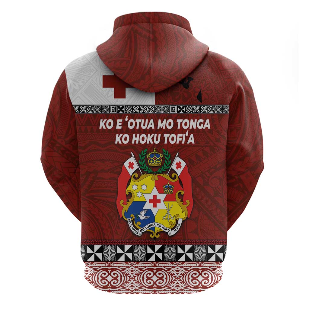 Tongan Culture Hoodie Ngatu Art Tattoo and Emblem of Tonga LT03 - Polynesian Pride