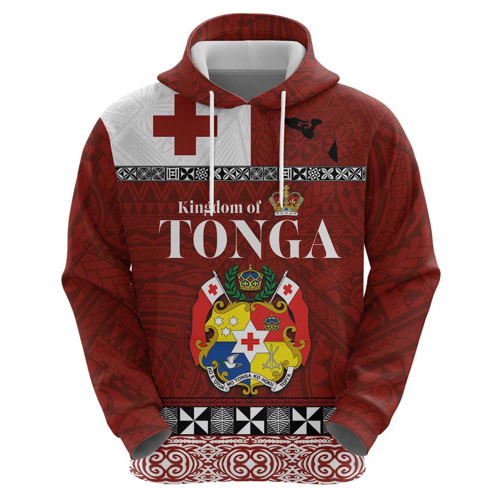 Tongan Culture Hoodie Ngatu Art Tattoo and Emblem of Tonga LT03 - Polynesian Pride
