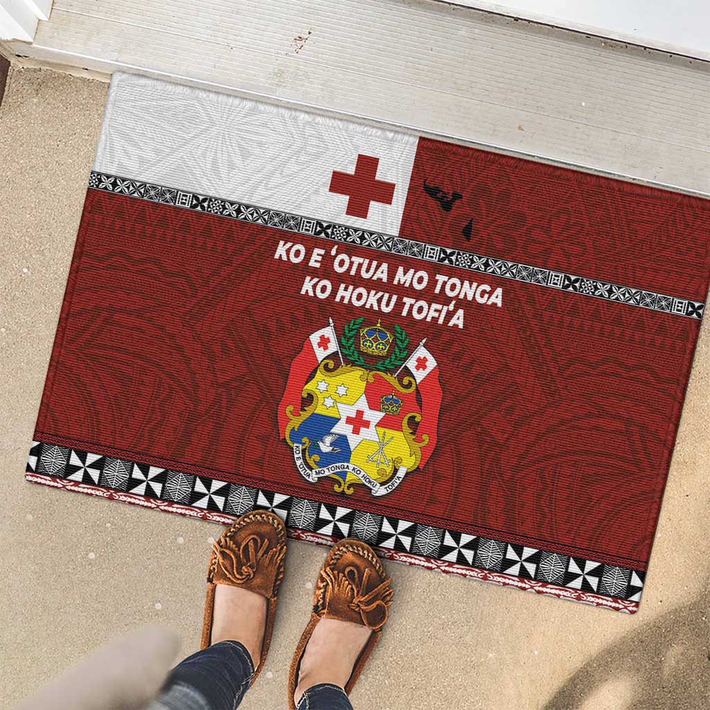Tongan Culture Rubber Doormat Ngatu Art Tattoo and Emblem of Tonga LT03 - Polynesian Pride