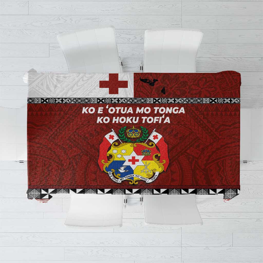 Tongan Culture Tablecloth Ngatu Art Tattoo and Emblem of Tonga LT03 Red - Polynesian Pride
