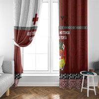 Tongan Culture Window Curtain Ngatu Art Tattoo and Emblem of Tonga LT03 - Polynesian Pride