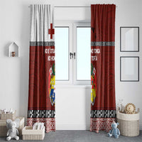 Tongan Culture Window Curtain Ngatu Art Tattoo and Emblem of Tonga LT03 - Polynesian Pride