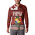 Tongan Christmas Button Sweatshirt Kilisimasi Fiefia with Ngatu Art Tattoo