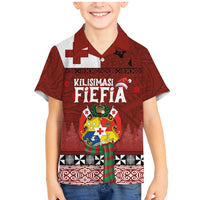 Tongan Christmas Family Matching Mermaid Dress and Hawaiian Shirt Kilisimasi Fiefia with Ngatu Art Tattoo