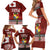 Tongan Christmas Family Matching Short Sleeve Bodycon Dress and Hawaiian Shirt Kilisimasi Fiefia with Ngatu Art Tattoo