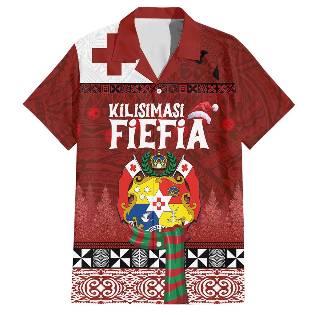 Tongan Christmas Family Matching Short Sleeve Bodycon Dress and Hawaiian Shirt Kilisimasi Fiefia with Ngatu Art Tattoo