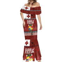 Tongan Christmas Mermaid Dress Kilisimasi Fiefia with Ngatu Art Tattoo