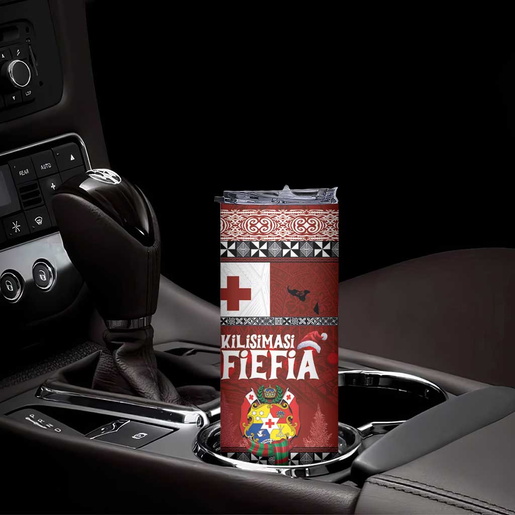 Tongan Christmas Skinny Tumbler Kilisimasi Fiefia with Ngatu Art Tattoo