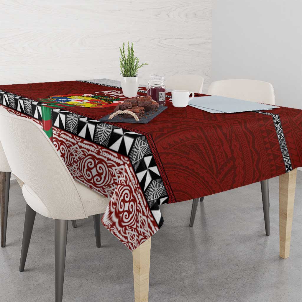 Tongan Christmas Tablecloth Kilisimasi Fiefia with Ngatu Art Tattoo LT03 - Polynesian Pride