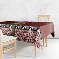 Tongan Christmas Tablecloth Kilisimasi Fiefia with Ngatu Art Tattoo LT03 - Polynesian Pride