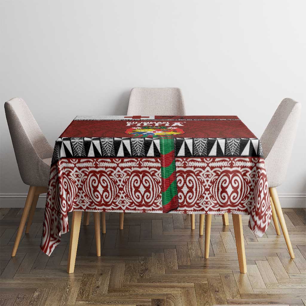 Tongan Christmas Tablecloth Kilisimasi Fiefia with Ngatu Art Tattoo LT03 - Polynesian Pride