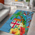 Fijians Iguana Tagimoucia Christmas Area Rug Christmas Palm Tree and Hibiscus