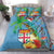 Fijians Iguana Tagimoucia Christmas Bedding Set Christmas Palm Tree and Hibiscus