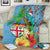 Fijians Iguana Tagimoucia Christmas Blanket Christmas Palm Tree and Hibiscus