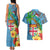 Fijians Iguana Tagimoucia Christmas Couples Matching Tank Maxi Dress and Hawaiian Shirt Christmas Palm Tree and Hibiscus