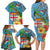 Fijians Iguana Tagimoucia Christmas Family Matching Long Sleeve Bodycon Dress and Hawaiian Shirt Christmas Palm Tree and Hibiscus