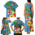 Fijians Iguana Tagimoucia Christmas Family Matching Tank Maxi Dress and Hawaiian Shirt Christmas Palm Tree and Hibiscus