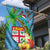 Fijians Iguana Tagimoucia Christmas Garden Flag Christmas Palm Tree and Hibiscus