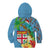 Fijians Iguana Tagimoucia Christmas Kid Hoodie Christmas Palm Tree and Hibiscus