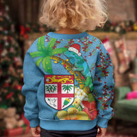 Fijians Iguana Tagimoucia Christmas Kid Ugly Christmas Sweater Christmas Palm Tree and Hibiscus