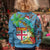 Fijians Iguana Tagimoucia Christmas Kid Ugly Christmas Sweater Christmas Palm Tree and Hibiscus