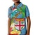 Fijians Iguana Tagimoucia Christmas Kid Polo Shirt Christmas Palm Tree and Hibiscus