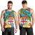 Fijians Iguana Tagimoucia Christmas Men Tank Top Christmas Palm Tree and Hibiscus