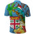 Fijians Iguana Tagimoucia Christmas Polo Shirt Christmas Palm Tree and Hibiscus