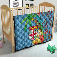 Fijians Iguana Tagimoucia Christmas Quilt Christmas Palm Tree and Hibiscus