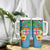 Fijians Iguana Tagimoucia Christmas Tumbler With Handle Christmas Palm Tree and Hibiscus