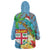 Fijians Iguana Tagimoucia Christmas Wearable Blanket Hoodie Christmas Palm Tree and Hibiscus