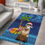 The Funny Santa Wears Sulu Christmas Area Rug Fijian Christmas Palm Tree With Masi Art Tattoo