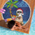 The Funny Santa Wears Sulu Christmas Beach Blanket Fijian Christmas Palm Tree With Masi Art Tattoo