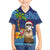 The Funny Santa Wears Sulu Christmas Family Matching Off Shoulder Maxi Dress and Hawaiian Shirt Fijian Christmas Palm Tree With Masi Art Tattoo