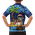 The Funny Santa Wears Sulu Christmas Family Matching Off Shoulder Short Dress and Hawaiian Shirt Fijian Christmas Palm Tree With Masi Art Tattoo