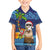 The Funny Santa Wears Sulu Christmas Family Matching Short Sleeve Bodycon Dress and Hawaiian Shirt Fijian Christmas Palm Tree With Masi Art Tattoo