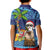 The Funny Santa Wears Sulu Christmas Kid Polo Shirt Fijian Christmas Palm Tree With Masi Art Tattoo