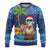 The Funny Santa Wears Sulu Christmas Ugly Christmas Sweater Fijian Christmas Palm Tree With Masi Art Tattoo