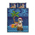 The Funny Santa Wears Sulu Christmas Quilt Bed Set Fijian Christmas Palm Tree With Masi Art Tattoo