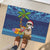 The Funny Santa Wears Sulu Christmas Rubber Doormat Fijian Christmas Palm Tree With Masi Art Tattoo