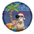 The Funny Santa Wears Sulu Christmas Spare Tire Cover Fijian Christmas Palm Tree With Masi Art Tattoo