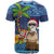 The Funny Santa Wears Sulu Christmas T Shirt Fijian Christmas Palm Tree With Masi Art Tattoo