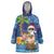 The Funny Santa Wears Sulu Christmas Wearable Blanket Hoodie Fijian Christmas Palm Tree With Masi Art Tattoo