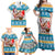 Hawaii Mele Kalikimaka Family Matching Off Shoulder Maxi Dress and Hawaiian Shirt Funny Santa and Coconut Mix Kakau Pattern LT03 - Polynesian Pride