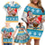 Hawaii Mele Kalikimaka Family Matching Off Shoulder Short Dress and Hawaiian Shirt Funny Santa and Coconut Mix Kakau Pattern LT03 - Polynesian Pride