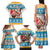 Hawaii Mele Kalikimaka Family Matching Tank Maxi Dress and Hawaiian Shirt Funny Santa and Coconut Mix Kakau Pattern LT03 - Polynesian Pride