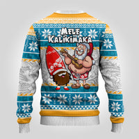 Hawaii Mele Kalikimaka Ugly Christmas Sweater Funny Santa and Coconut Mix Kakau Pattern LT03 - Polynesian Pride